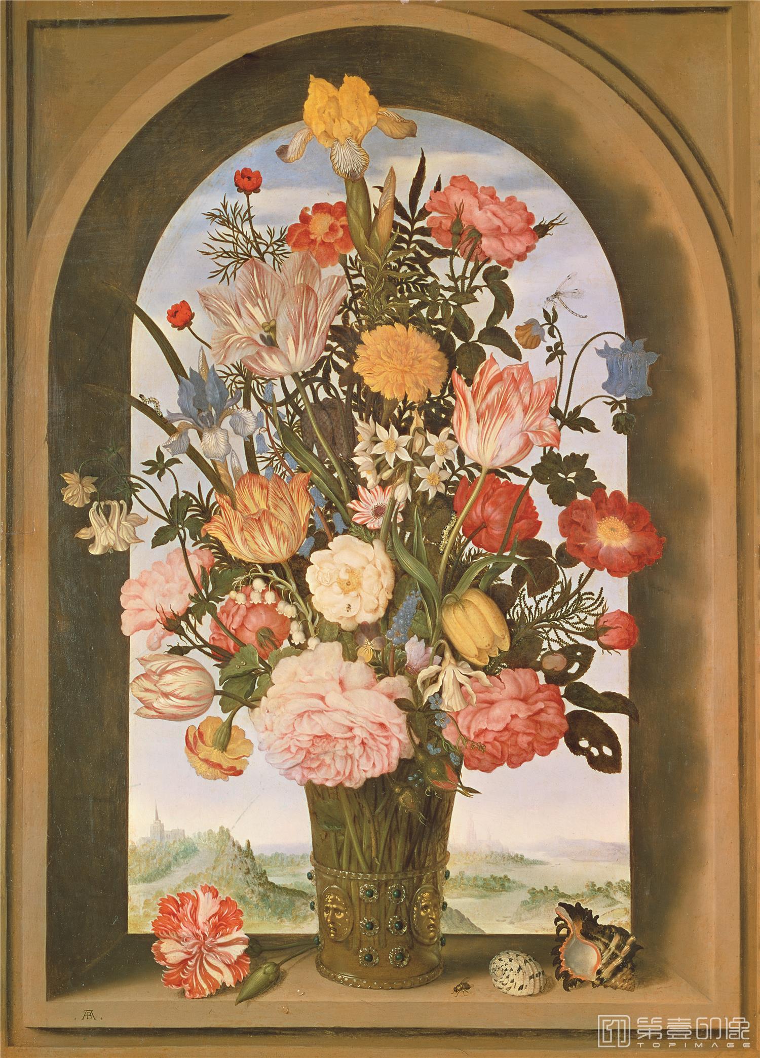 油画-花瓶和鲜花-04-第壹印像